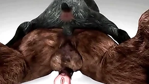 Minotaur fucks goat and cums prevalent his throat - wildlife
