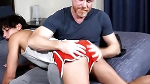 That little imp has to learn a lesson! stepson gabe bradshaw's ass not only gets spanked at the end of one's tether his stepdaddy eric the red, but fucked too!