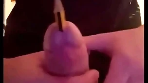 Teen sounding with pencil with an increment of restudy