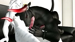 Big bull with tight ass