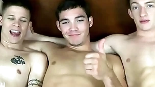 Jasonsparkslive - hung twinks modulation head and fuck bareback in hot 3-way