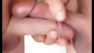 Very hot cocks rubbing each other (lots of cum)