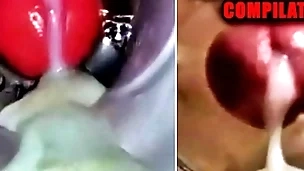 Close-up have sexual intercourse and cum inside! big gay compilation / fleshlight cum
