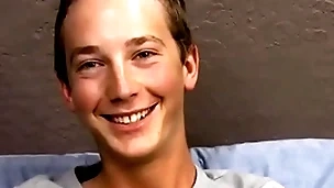 Twink cutie riley johnston  jerking off fat cock after go after