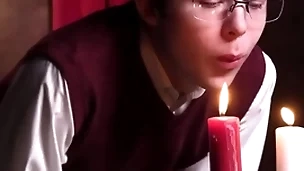 Catholic boy notices that has a boner which leads him to get on his knees to drag inflate it - unclebangs