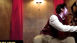 Yesfather - cute latino boy gabe bradshaw gets drilled by perv officiant during passionate confession