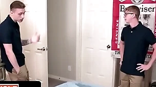 Aggressively roasting college roommates anticipating for a way to release the sexual tenseness no matter what