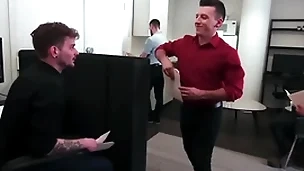 Collin lust and eric vane have sex in a public office - reality dudes