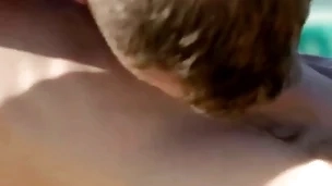 Careless hunk auto mechanics fuck outdoor after work