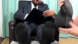 Classy latino businessman degraded worshipped unconnected with amateur dude
