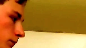 Good looking twink plays with his dick surrounding the shower solo