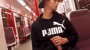 Unsustained in the subway and handjob - thomas fiaty