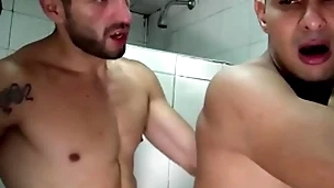 Faisul and liam are in the showers after filming a risky video