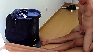 Cute lean guy gets paid to suck cock at the train station and convulsion fuck bareback - bigstr 243