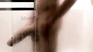 14 inch with an increment of thick cock shower with an increment of jerk off