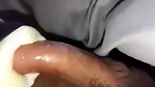 Screwing my homemade sex toy winning s.