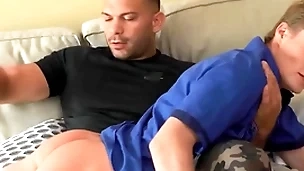 Denny chris finds robi dane in his room drags him to the sofa and gives his ass a lot of sentencing - bromo