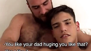 Latin teen step son shares step dad with boyfriend threesome - walter, tommy