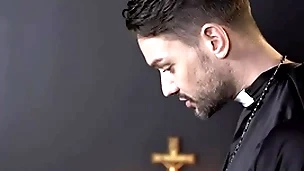Catholic boy edward terrant misbehaves and officiant gives him a lesson