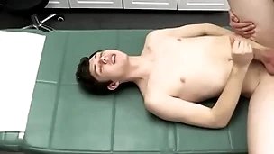 Pervert doctor deposits his cum through patient’s mouth and rectum - doctorblows