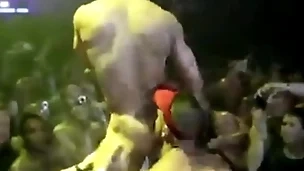 Gay pornstars near public stage
