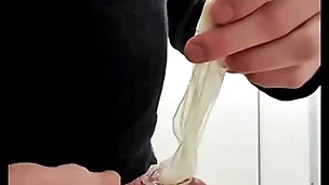 Goat common cumfilled condom from wean away from
