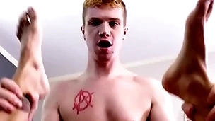 Step-brothers andy taylor and dacotah red take a crack at gay sex.