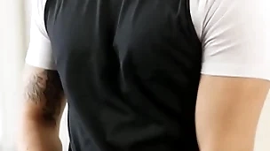 Bastian karim play with his sexy intact dick
