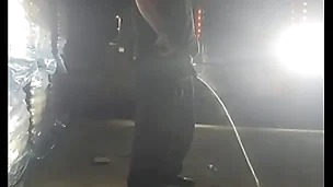 Steamy piss in the headlights