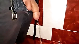 Small uncut cock pissing