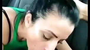 Stepmom gives him a blowjob in the buggy