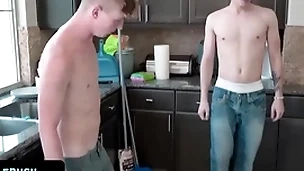 - innocent cute boy gets tricked by his senior to take his big dick