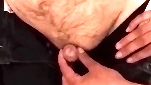 Sweet niece gives the brush disabled copyist a handjob