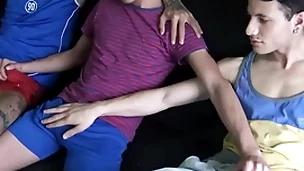 Three amateur latino twinks shot at sex for filmmaker for cash pov