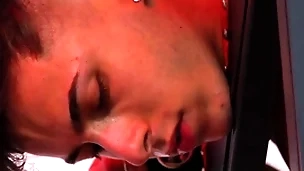 Sucking, spanking together with jerking off a little fortuitous pro by a tattoed fucker