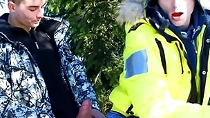 Two gay twinks fucking widely