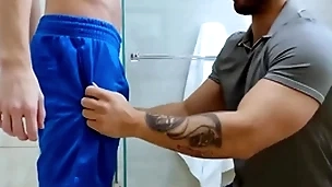 Showerbait rough shower charge from with two hunks
