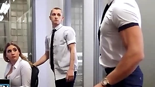 Theo brady wants to be alone with alex mecum & pours coffee in the sky his co-worker's chest to leave the room - men