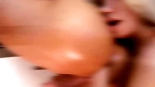 Lara de santis - pegging fisting low nearly ass vegetables anal insertion dap with the addition of swallow