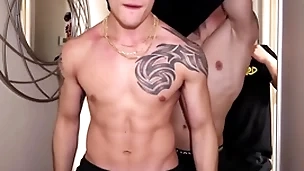 Fuck me, bro! gym bros cleave up on set!