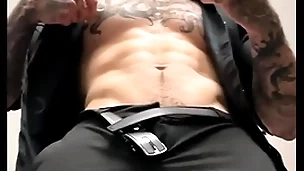 Stroking my massive cock with an increment of talking dirty before shooting a huge load