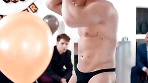 Straight groom-to-be gets marginally surprise wits his groomsmen! michael boston is fucked wits male stripper lucca mazzi during his bachelor party!