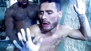 Horny studs twitting moore and reign pounding in the shower. reign, b&b owner twitting shows the sweaty hiker once operate into the shower, they trade slobbery blowjobs. reign slams his thick blarney into josh's musky