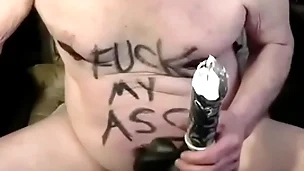 Tonyslave credentials his male aperture on every side dildo