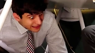 Black boss fucks miasmic office clerks in get under one's office