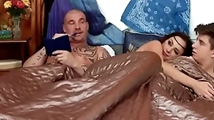 Swinging both ways toddler rimmed with an increment of fucked in mmf 3some action