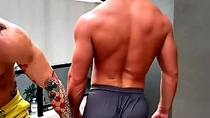 A shower authentication training and i bury my dick less his asshole