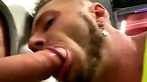 Glory hole gay blowjob for subhuman cock