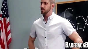 Male built lessons for twink student
