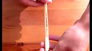 Sounding coupled around cumshot around a stick